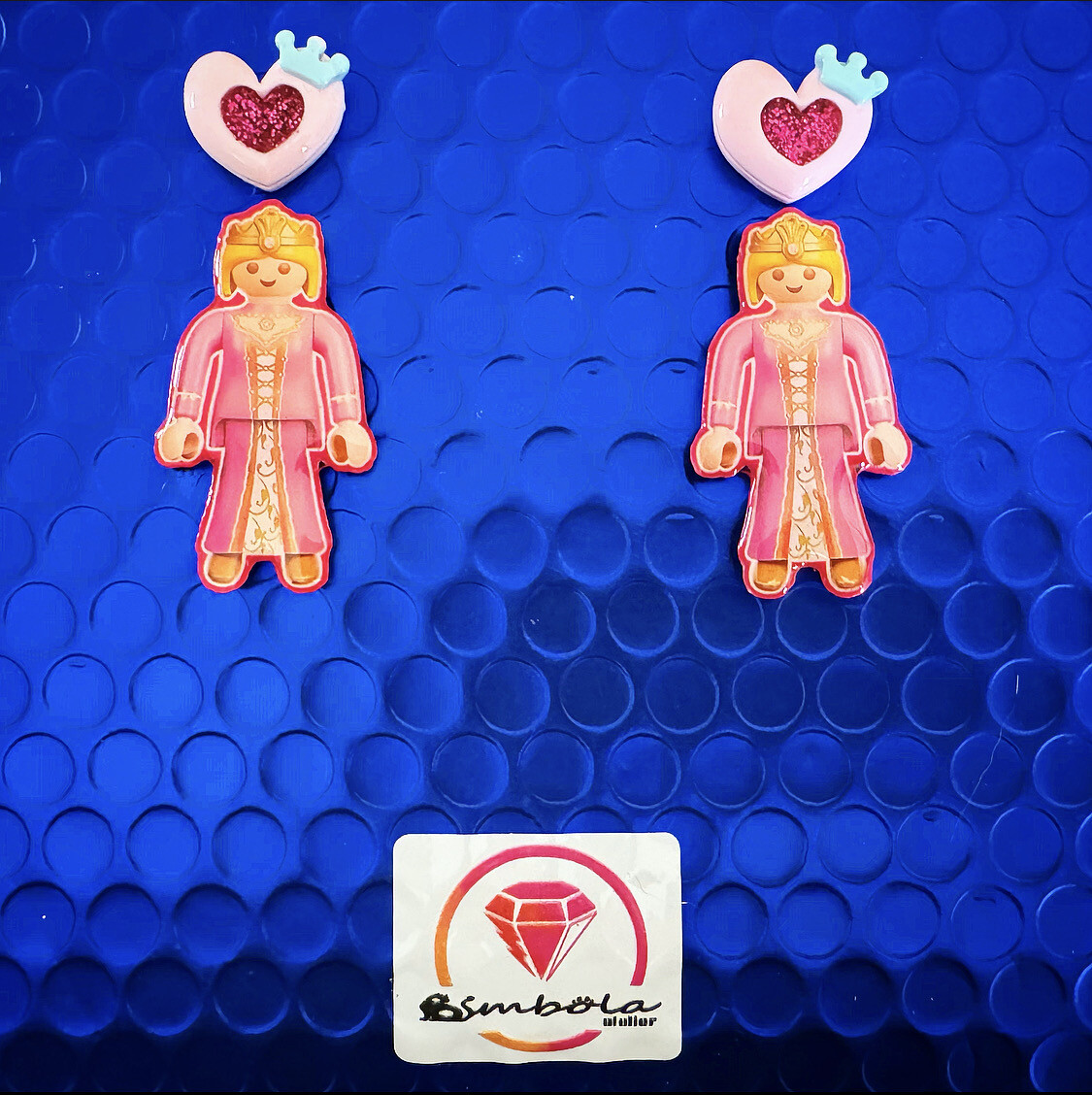 Pendientes princesas play mobi muñeca pendientes juguete