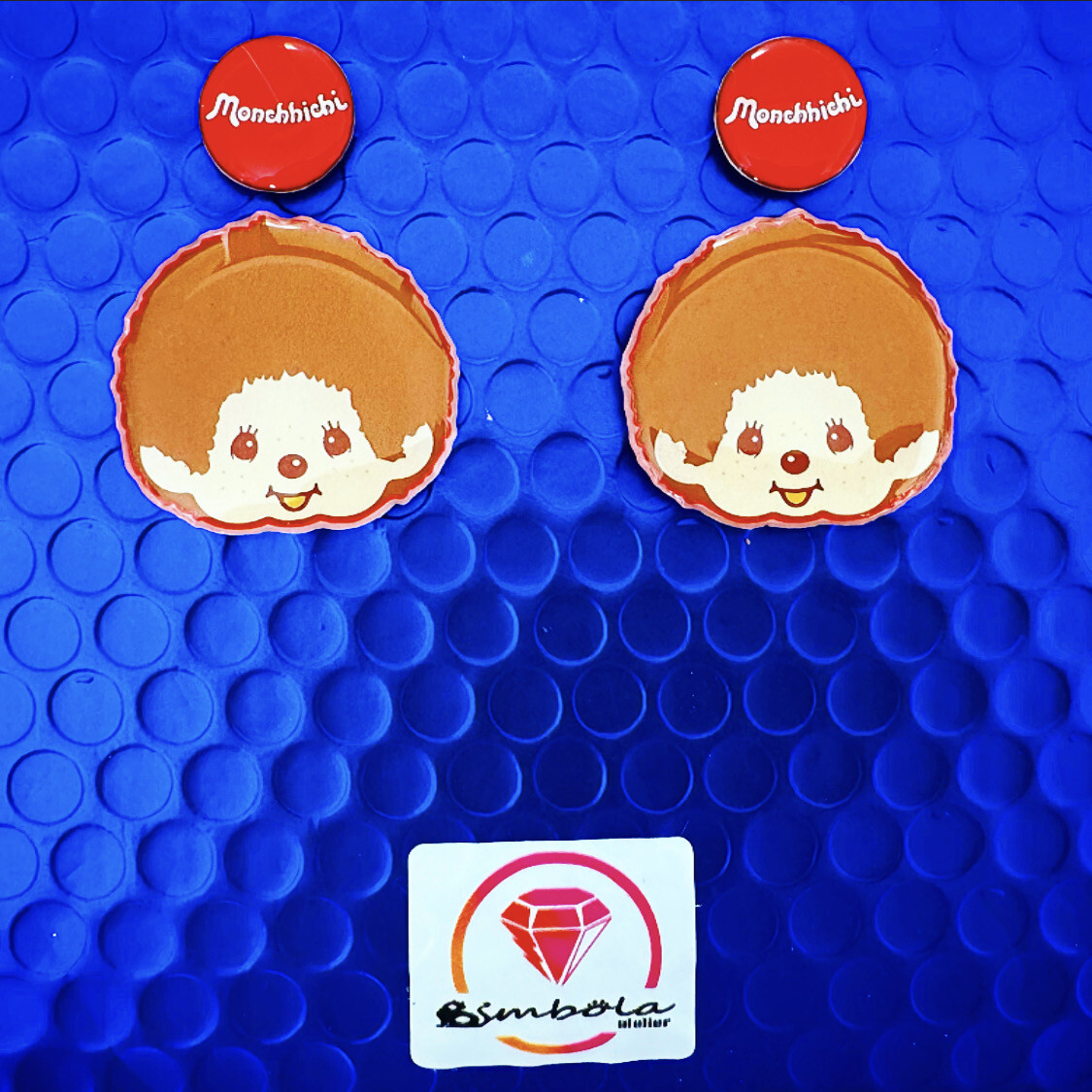 Pendientes erizo pendientes dibujos animados Monchhichi 