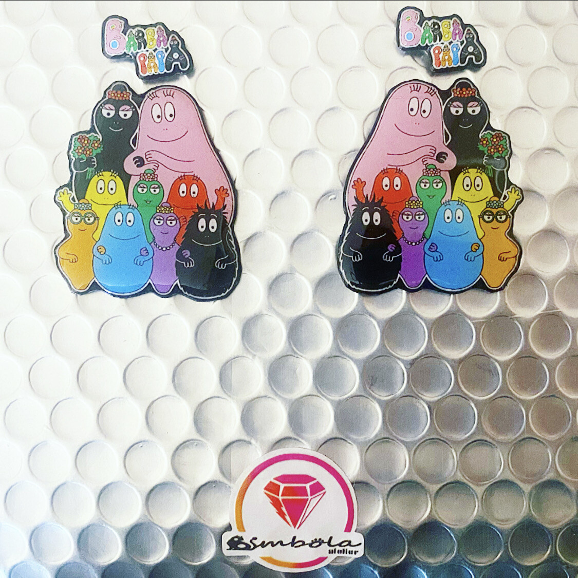 Pendientes dibujos animados Barbapapa