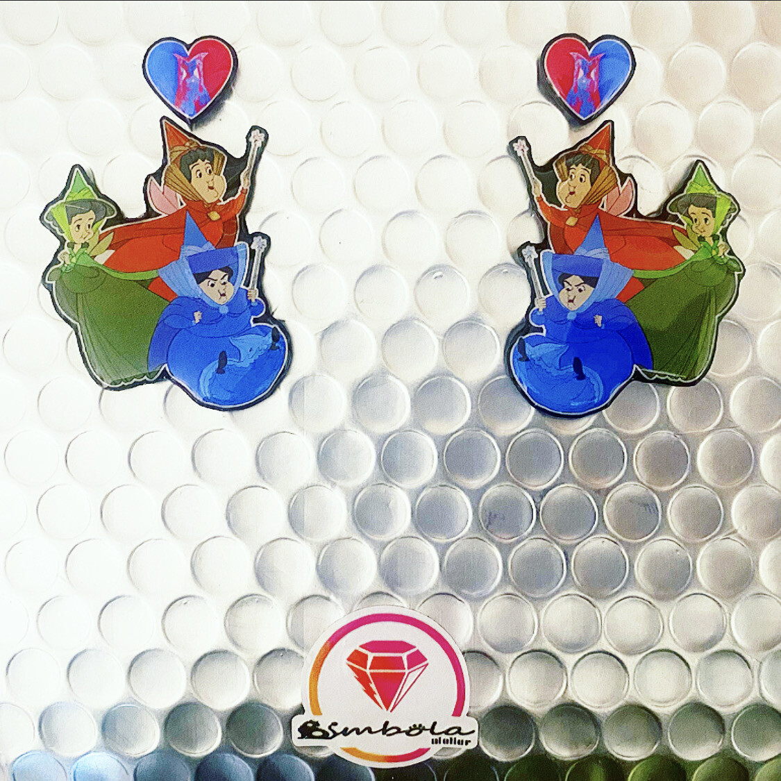 Pendientes dibujos animados 