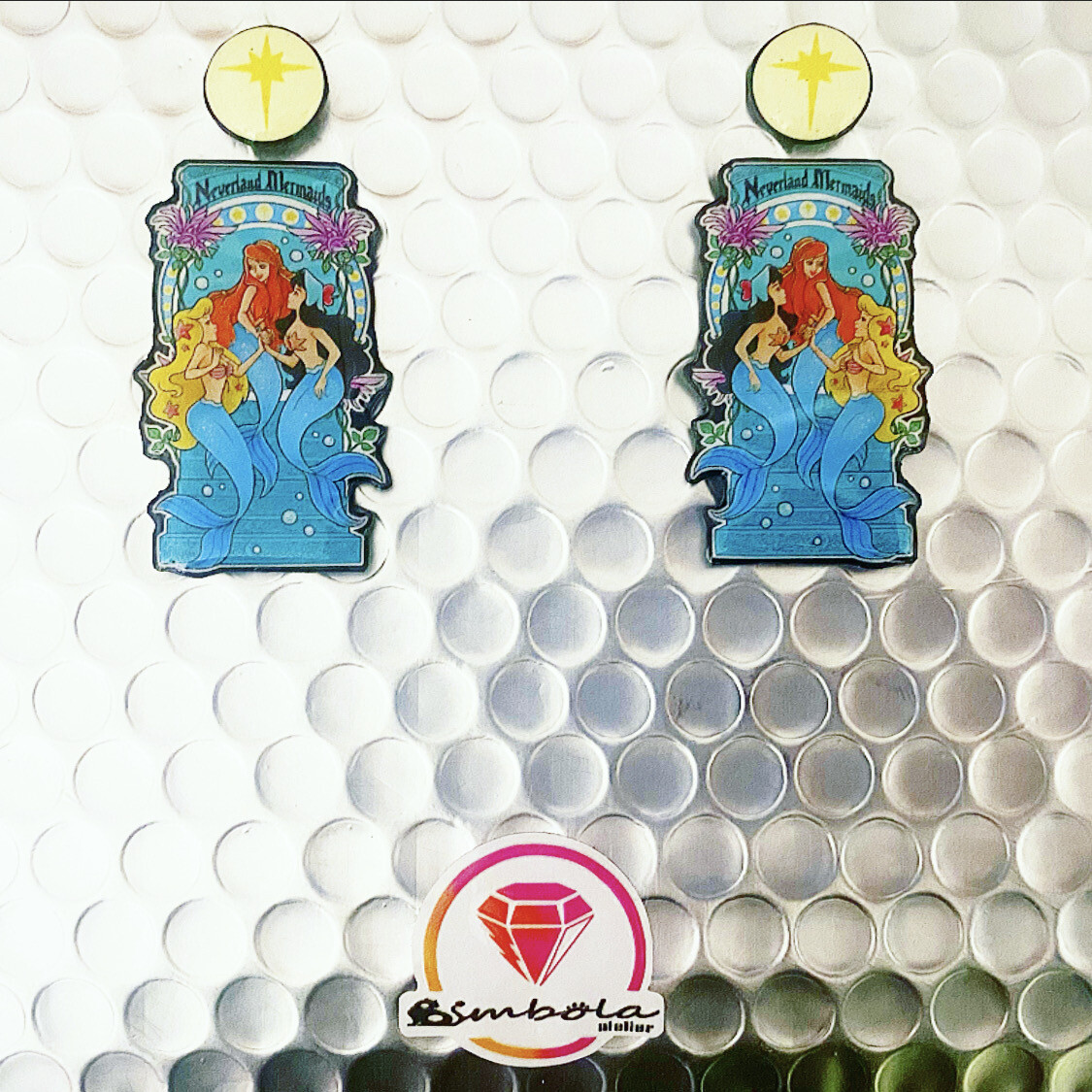 Pendientes dibujos animados 
