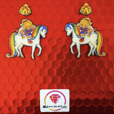 Pendientes dibujos animados rainbow brite