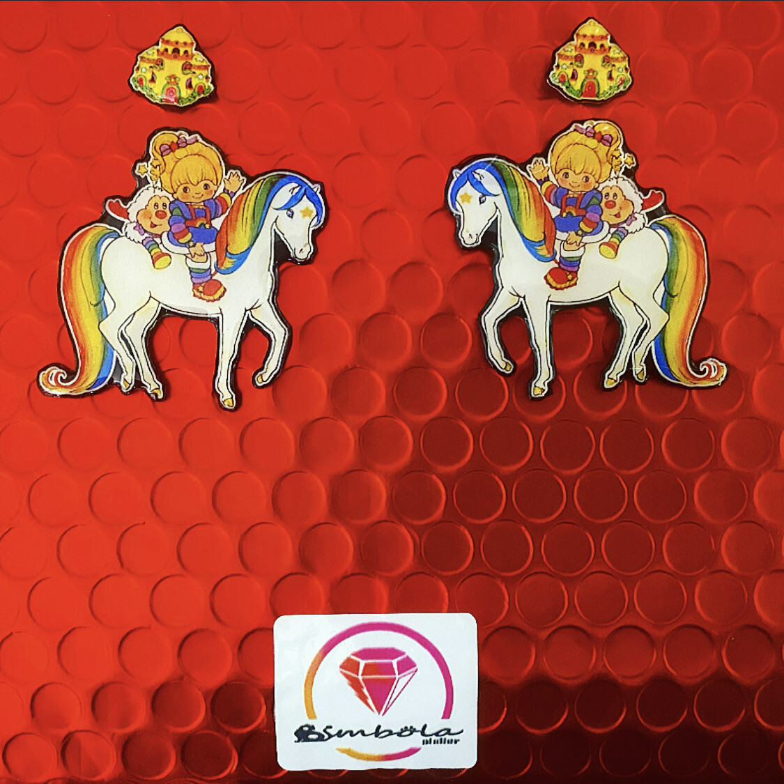 Pendientes dibujos animados rainbow brite
