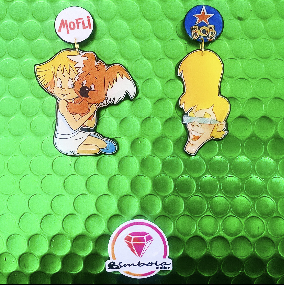 Pendientes dibujos animados Mofli koala