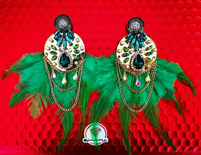 Pendientes gitana gipsy earrings pendientes etnicos pendientes strass perlas pendientes princesa plumas cadenas