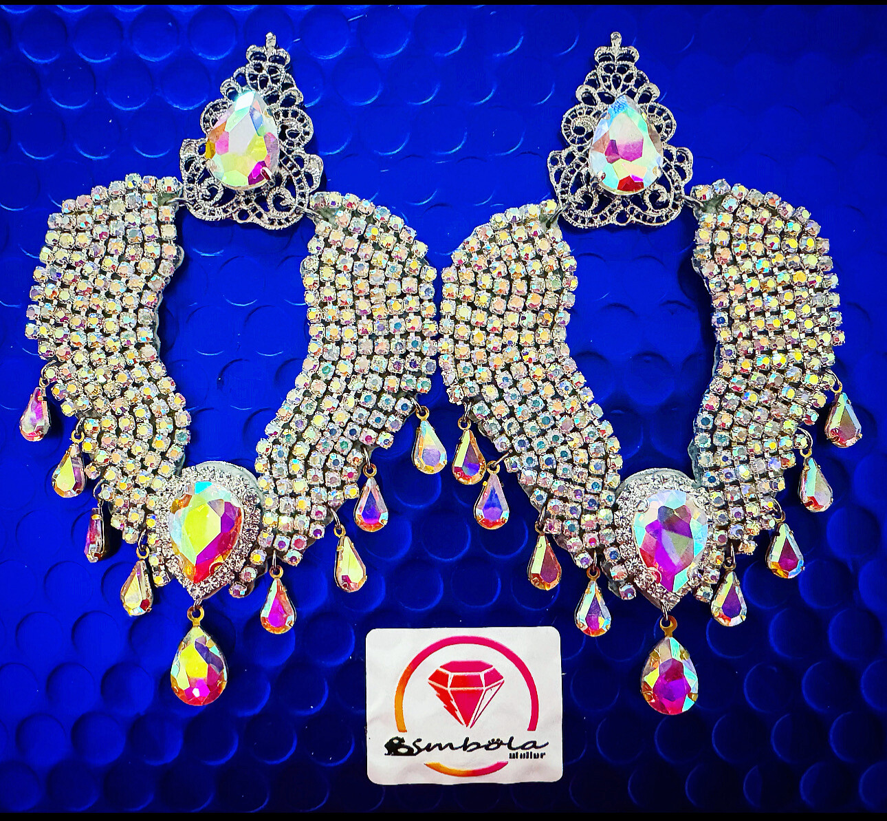Pendientes gitana gipsy earrings pendientes etnicos pendientes strass perlas pendientes princesa lazo