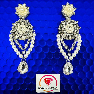 Pendientes gitana gipsy earrings pendientes etnicos pendientes strass perlas pendientes princesa