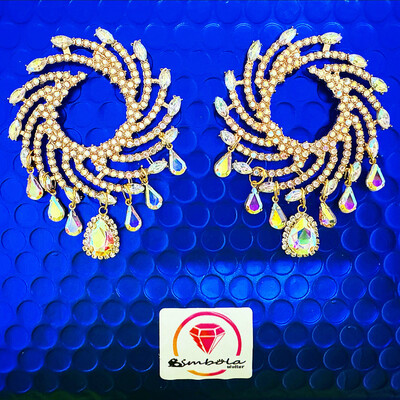 Pendientes gitana gipsy earrings pendientes etnicos pendientes strass perlas pendientes princesa espiral