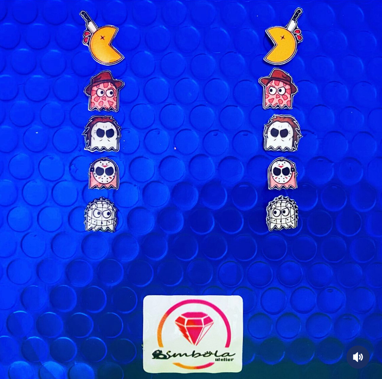 Pendientes comecocos game earrings Pendientes pac man earrings pendientes reversibles halloween