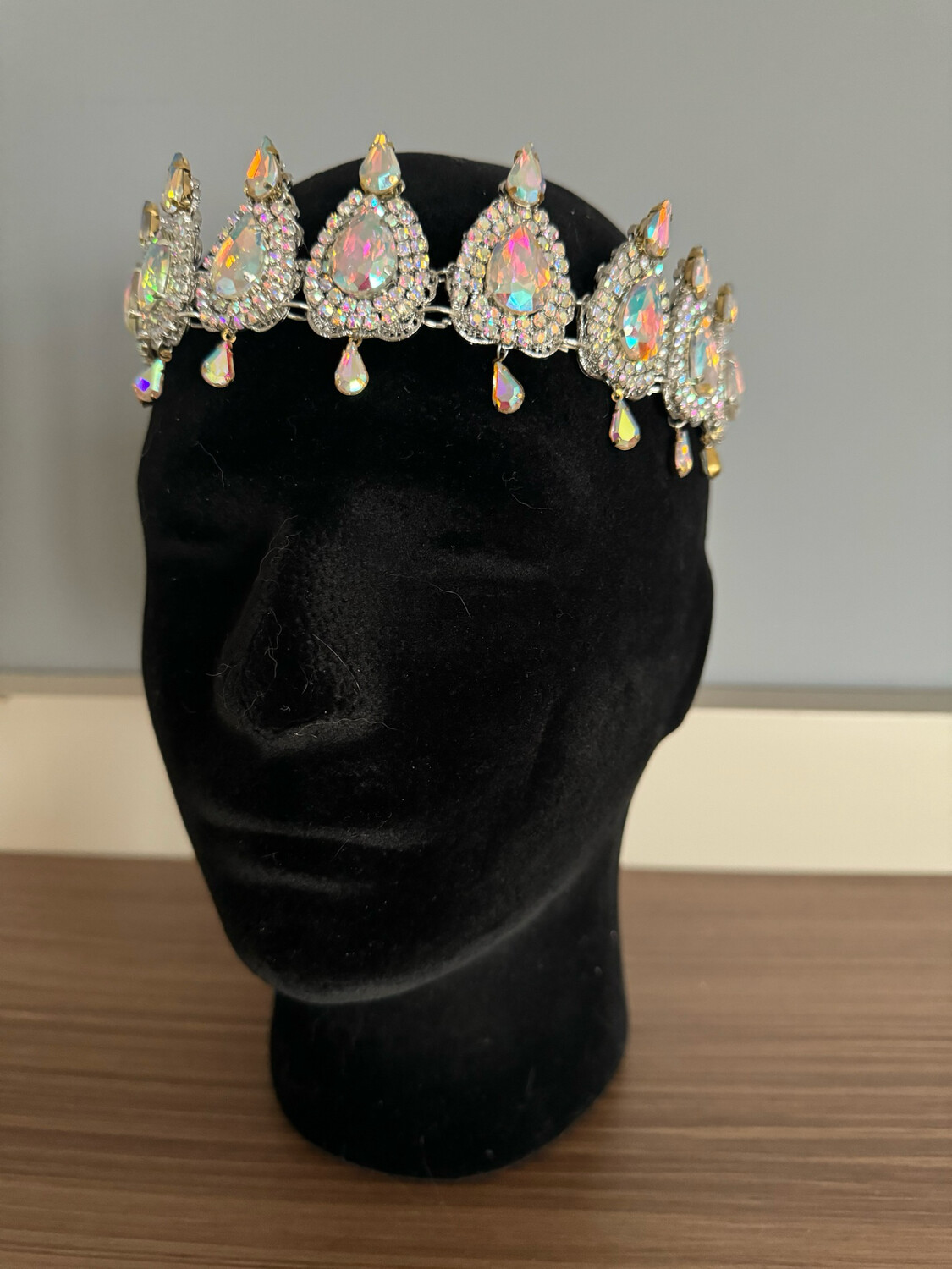 Tiara de cadena de acero Tiara cadena strass Tiara diamante pedrería lágrimas pepitas boreal oro corona