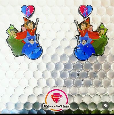 Pendientes Aurora Bella durmiente Pendientes princesa pendientes hadas