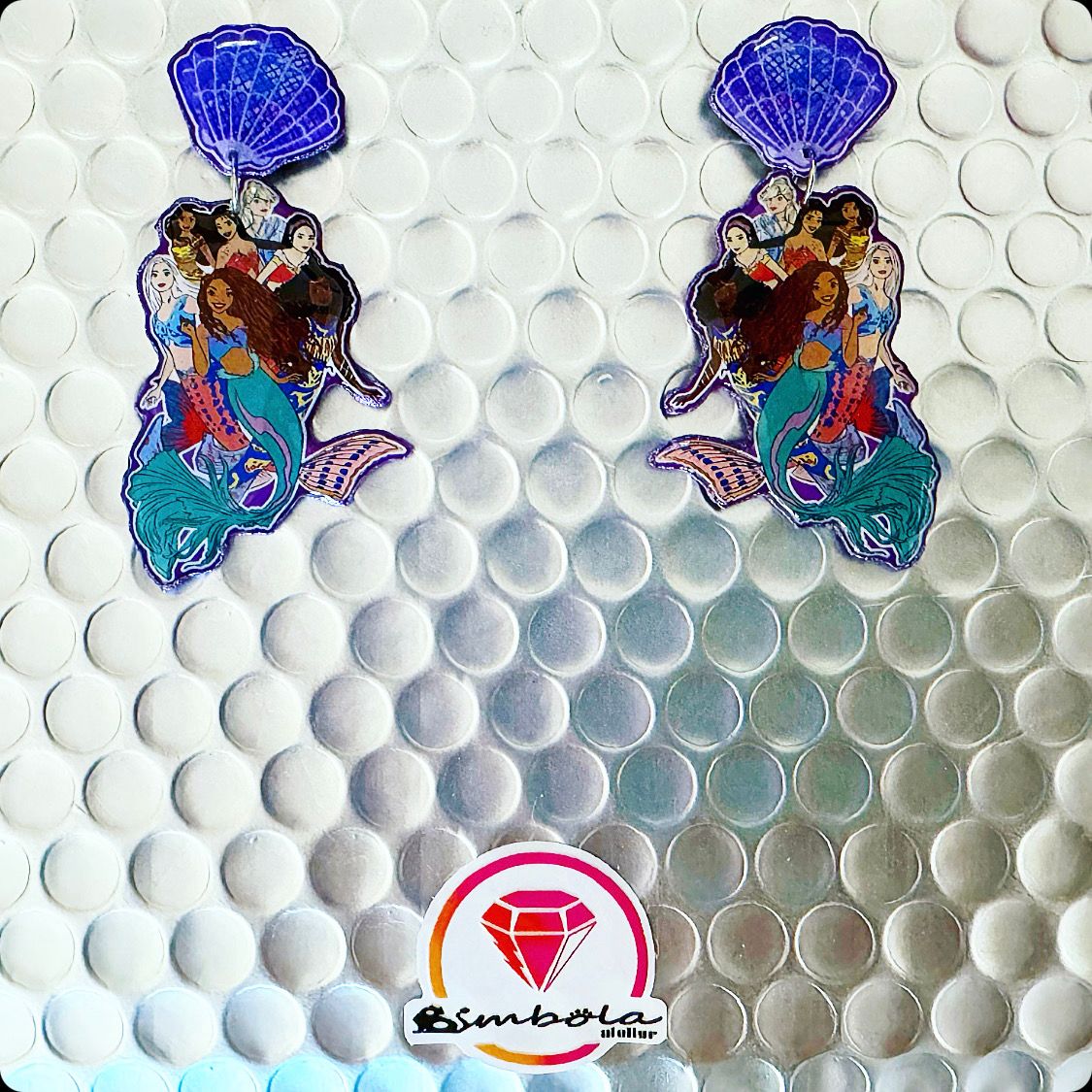 PENDIENTES SIRENITA ARIEL LITTLE MERMAID EARRINGS Pendientes princesas gipsy style