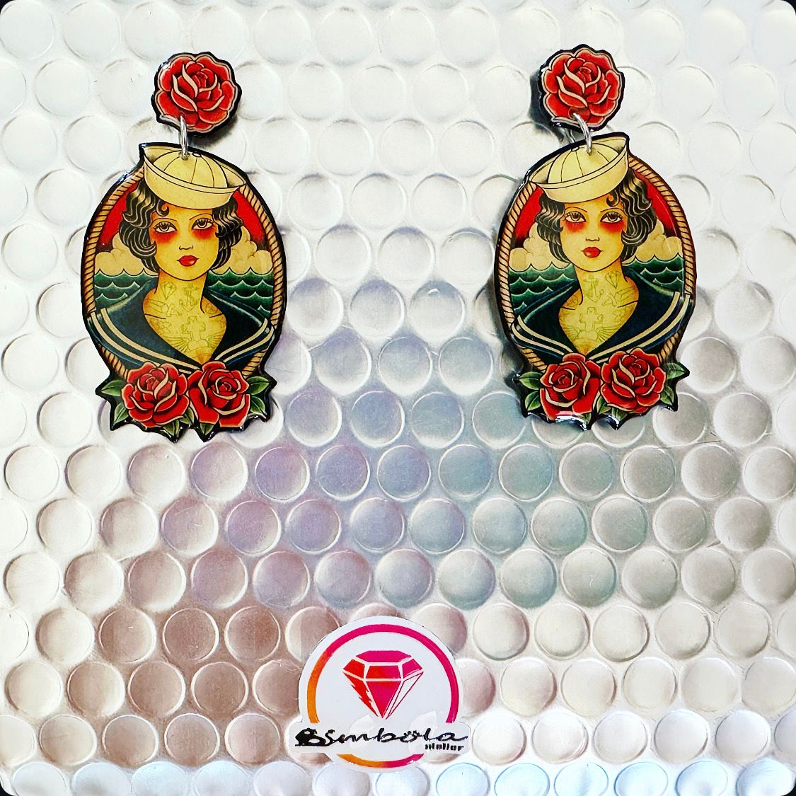 Pendientes marinera sailor earrings traditional tattoo