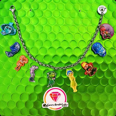Bimbolina pulsera del revés inside out bracelet pulsera acero charms pulsera dibujos animados emociones  