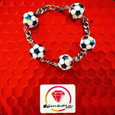 Bimbolina pulsera videojuegos pulsera football brazalet pulsera pelotas ball bracelet pulsera acero charms pulsera fútbol balón 