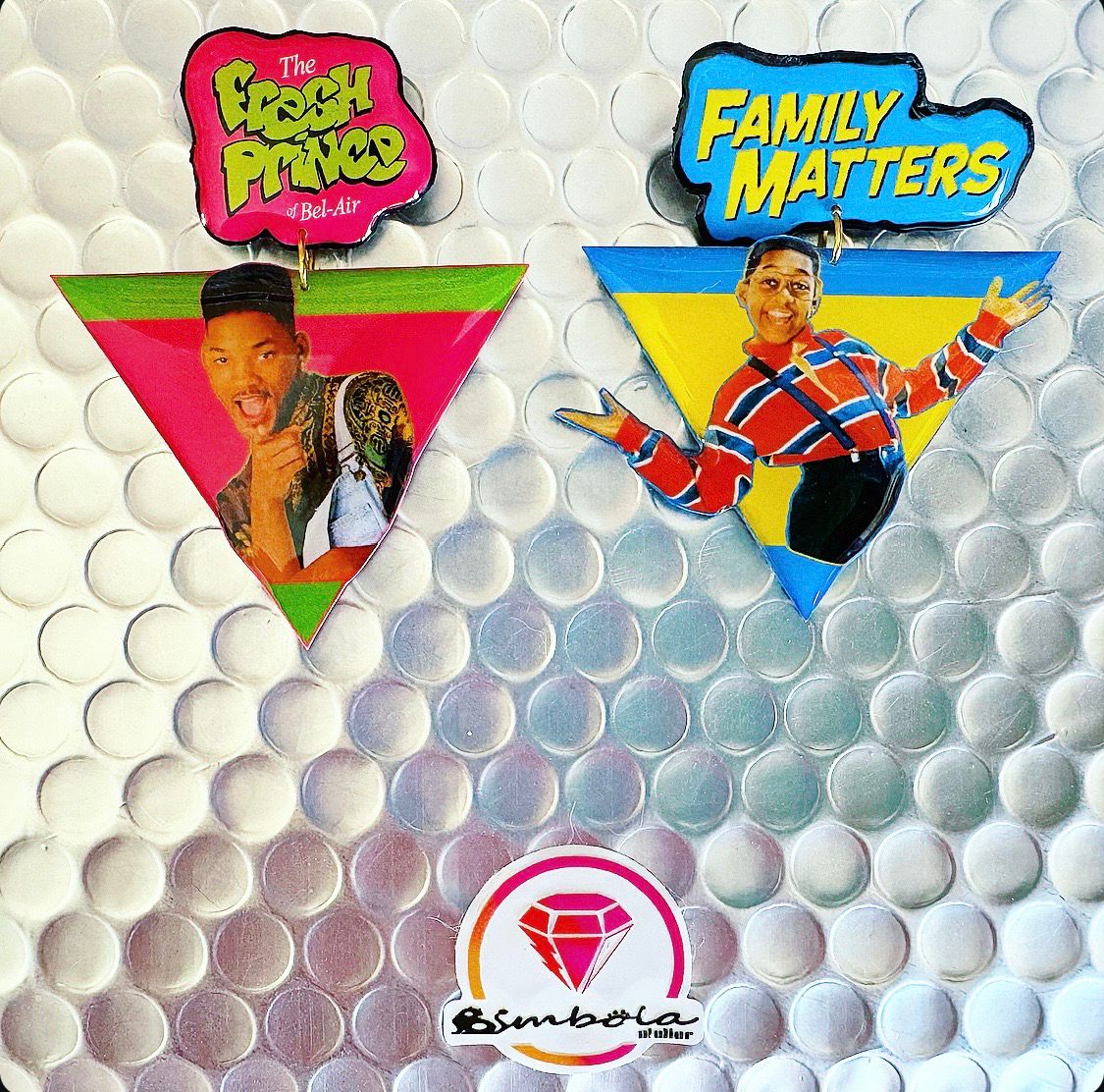 Pendientes Will Pendientes Urkel pendientes Steve cosas de casa Príncipe de Bel Air