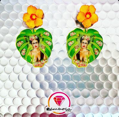 PENDIENTES FRIDA EARRINGS PENDIENTES FRIDA KALHO FUNNY EARRINGS HANDMADE EARRINGS 