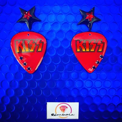 Mini pendientes rockeros pendientes púa rock earrings pua pendientes kiss earrings spike earrings 