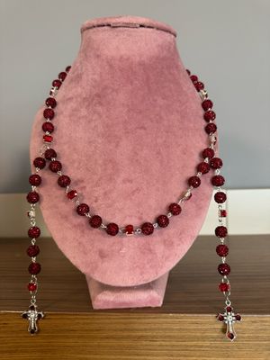 Collar hombre rosario una vuelta collar de bolas pedrería 