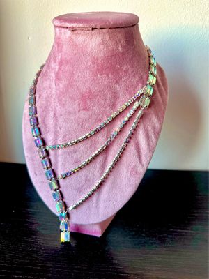 Collar joya collar hombre asimétrico de strass pedrería 