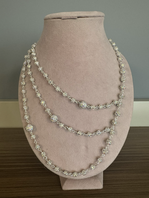 Collar hombre asimétrico de bolas strass pedrería 