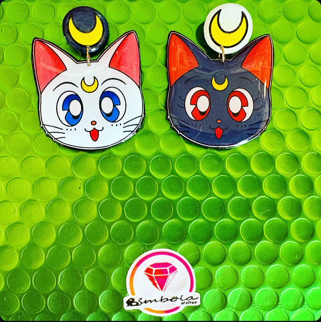 PENDIENTES SAILOR MOO LUNA EARRINGS MOON EARRINGS DIBUJOS ANIMADOS PENDIENTES GUERRERO LUNA ANIME MANGA GATOS