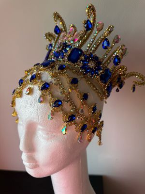 Tiara de cadena de acero Tiara cadena strass Tiara diamante pedrería lágrimas pepitas boreal oro corona