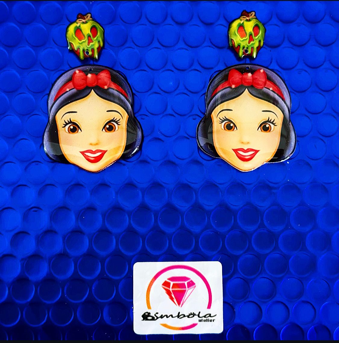Pendientes Blancanieves Pendientes manzana Pendientes princesas