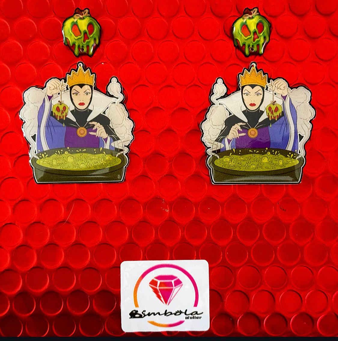 Pendientes evil Queen earrings Pendientes manzana envenenada Pendientes villana blancanieves