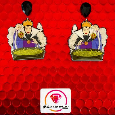 Pendientes evil Queen earrings Pendientes manzana envenenada Pendientes villana blancanieves