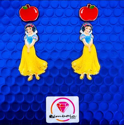 Pendientes enanitos pendientes evil Queen earrings Pendientes Blancanieves manzana