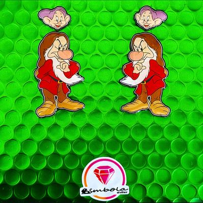 Pendientes enanitos pendientes evil Queen earrings Pendientes Blancanieves manzana gruñon 