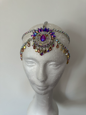Tiara de cadena de acero Tiara cadena strass Tiara diamante pedrería lágrimas pepitas boreal oro corona