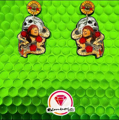 Pendientes Guns Roses earrings pendientes AXL Rose NENI’S desing