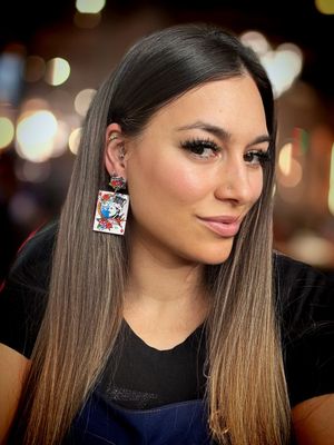 Pendientes Queen earrings Mercury NENI’S desing carta Rey Freddie king