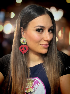 Pendientes manzana envenenada Pendientes evil Queen earrings Pendientes villana