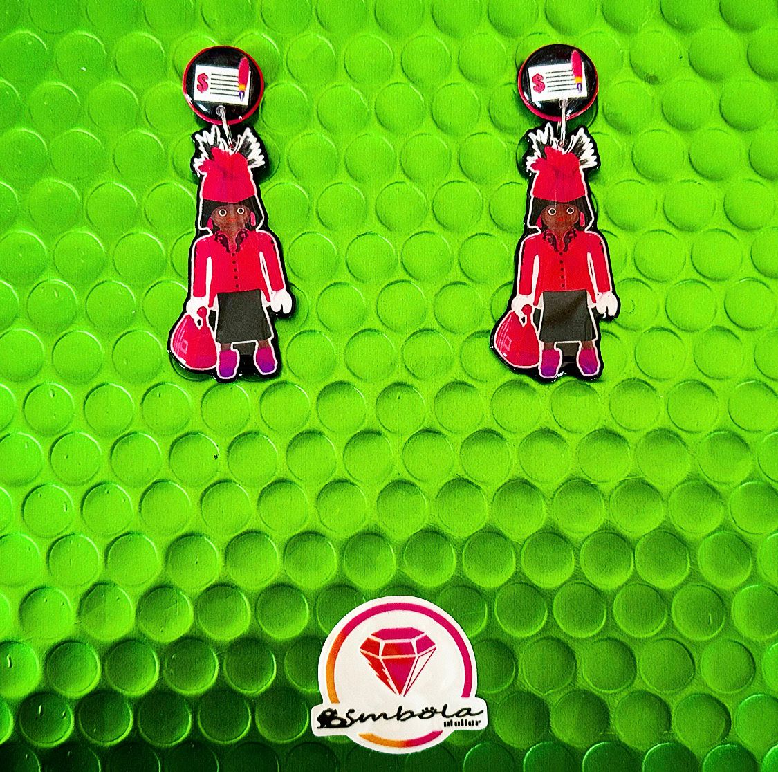 Pendientes Oda Mae earrings Rita Miller Ghost muñeca doll Playmobil 