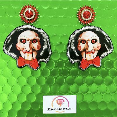 PENDIENTES SAW EARRINGS FUNNY EARRINGS PENDIENTES HALLOWEEN EARRINGS EXCLUSIVE DESIGN ENTE SHOP