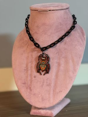 Collar mujer araña collar telaraña collar araña Tattoo old school diseño exclusivo @ente.shop