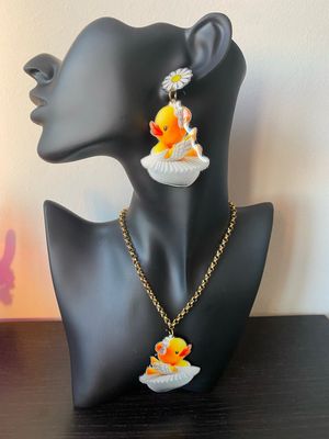Collar bailarina ballet collar pato de goma baño 
