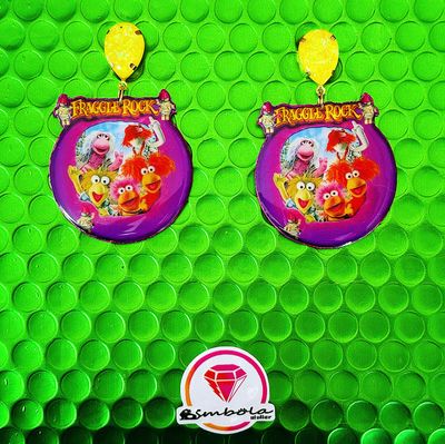 PENDIENTES FRAGGLE ROCK EARRINGS FUNNY EARRINGS HANDMADE EARRINGS CARTOON EARRINGS DIBUJOS ANIMADOS