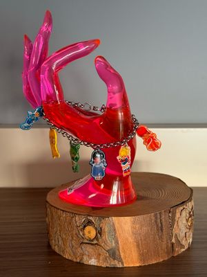 Bimbolina pulsera arcoíris bracelet ochentero pulsera acero charms pulsera rainbow brite 