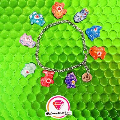 Bimbolina pulsera amigos osos pulsera Bears bracelet ochentero pulsera acero charms pulsera cariñositos 