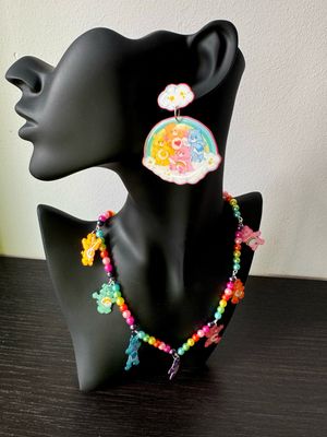 Collar osos amorosos necklace glitter collar acero de charms 