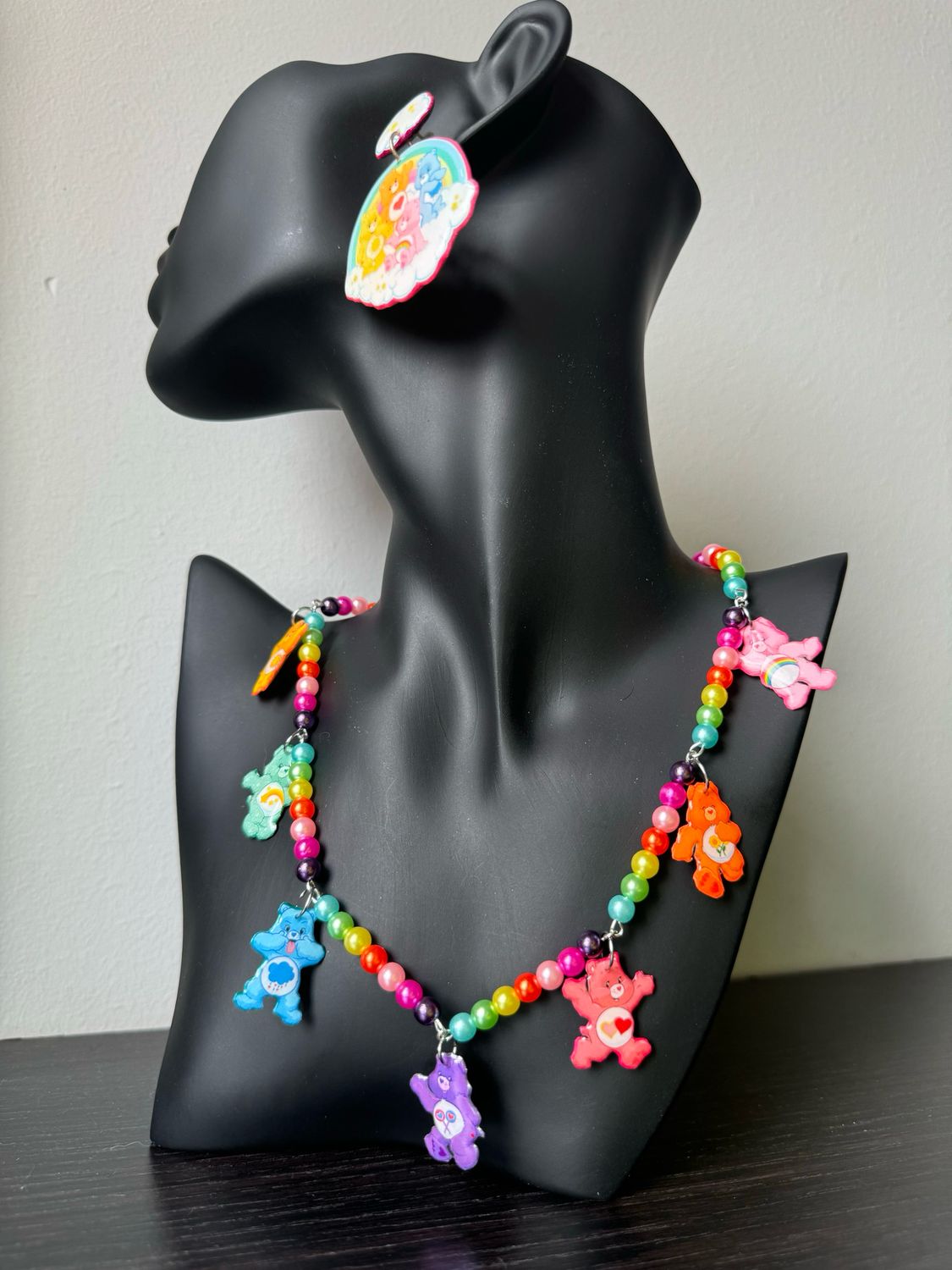 Collar osos amorosos necklace glitter collar acero de charms 