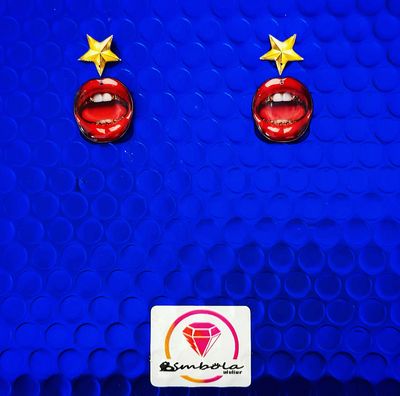 Pendientes labios besos amor lips mini bimbolitos