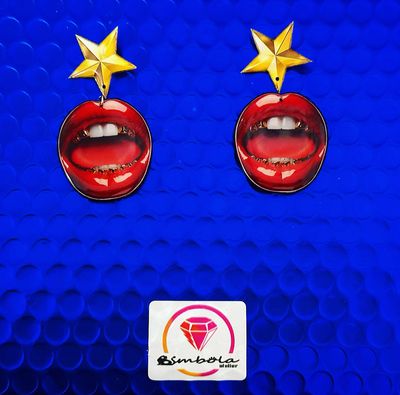 Pendientes labios besos amor lips 