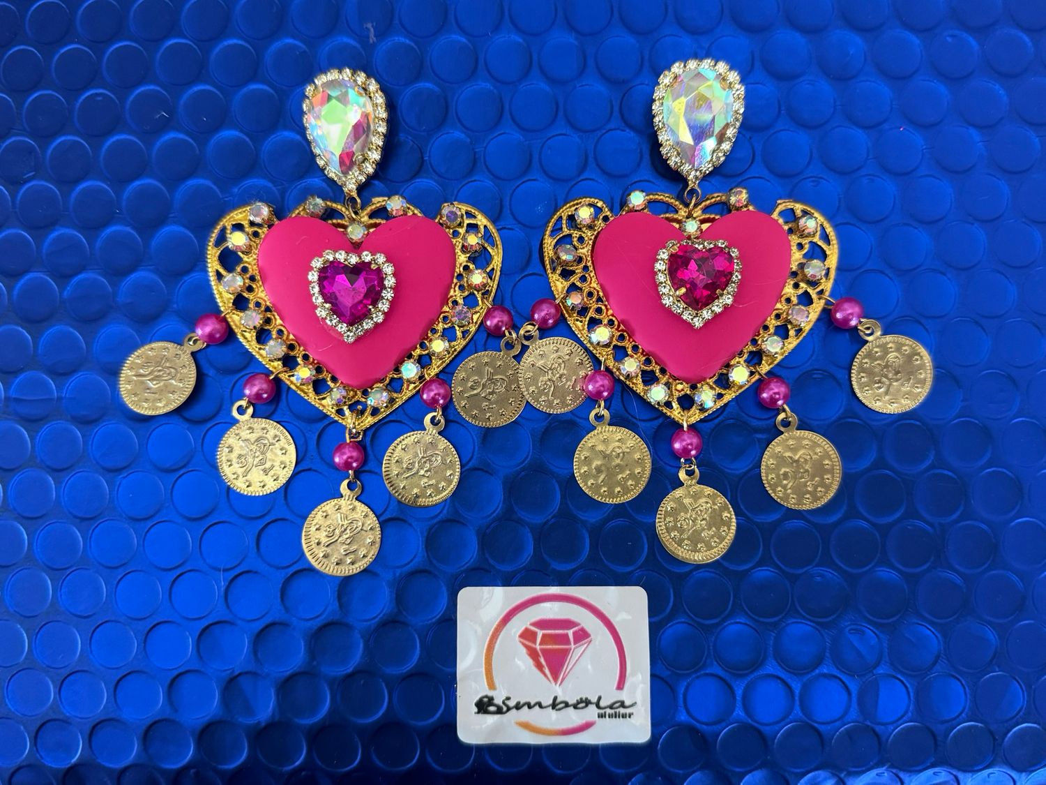 Pendientes gitana gipsy earrings pendientes etnicos pendientes strass perlas pendientes princesa