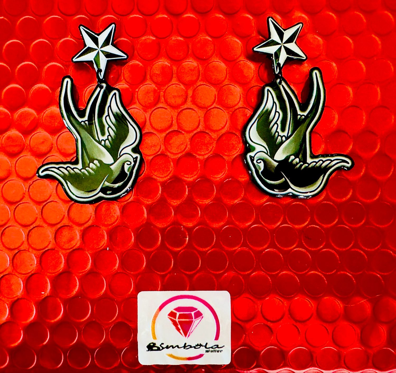 Pendientes golondrinas Tattoo old school love amor pájaros EXCLUSIVE DESIGN ENTE SHOP