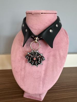 Collar mujer araña collar vampira correa gótico cuero halloween gargantilla punk choker diseño exclusivo @ente.shop